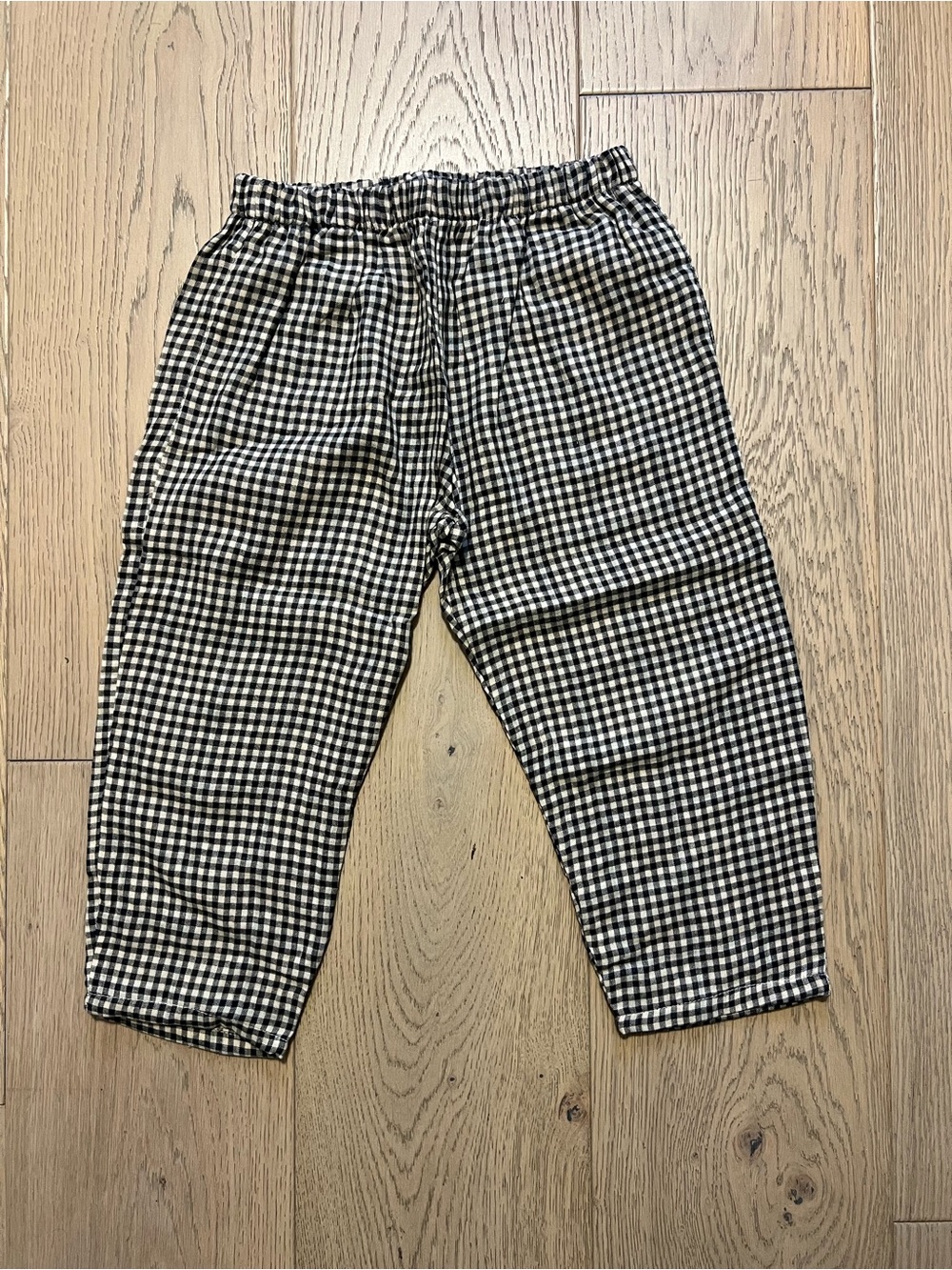 Go Gently Nation Kids Black & White Gingham Elastic Waist Pants